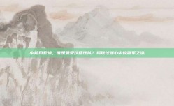 中超风云榜，谁是最受欢迎球队？揭秘球迷心中的冠军之选