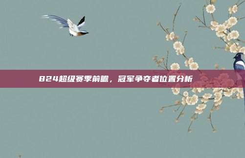 824超级赛季前瞻，冠军争夺者位置分析🏆  第1张